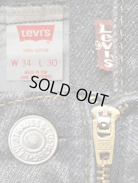 画像3: 90's Levi's 505 ブラックデニムパンツ “MADE IN USA / 先染め” (3)