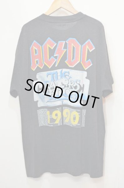 90's AC/DC “THE RAZORS EDGE” Tシャツ - used&vintage box Hi-smile