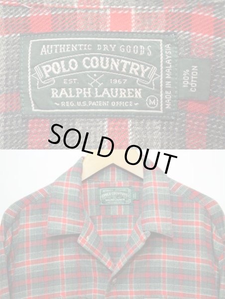 画像3: 90's POLO COUNTRY オープンカラーネルシャツ (3)