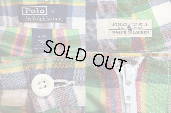 画像3: Polo Ralph Lauren 2タックショーツ “INDIA MADRAS” (3)