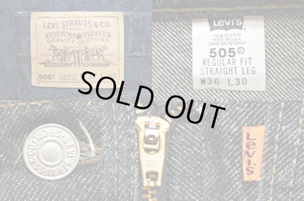 画像3: 90's Levi's 505 ブラックデニムパンツ “先染め / W36 L30” (3)