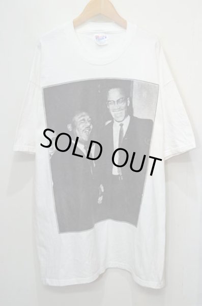 90's Malcolm X × Martin Luther King Jr. フォトプリントTシャツ