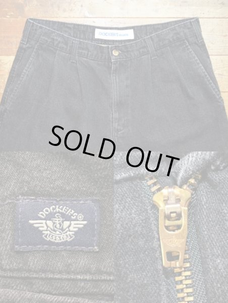 画像4: DOCKERS 2タック ブラックデニムトラウザー (4)