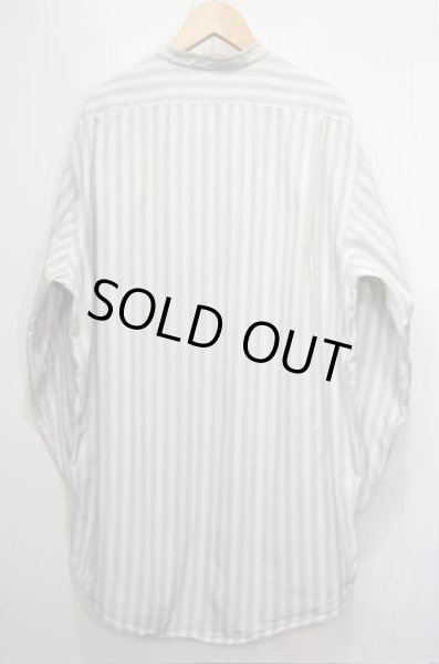 画像2: 90's LAND'S END マルチストライプ柄 バンドカラーシャツ (2)