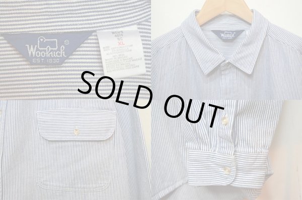 画像3: 80's Woolrich ヒッコリーストライプ柄ワークシャツ (3)