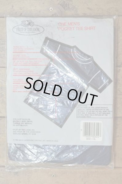 画像2: 80's FRUIT OF THE LOOM ポケット付きTシャツ “NAVY / DEADSTOCK” (2)