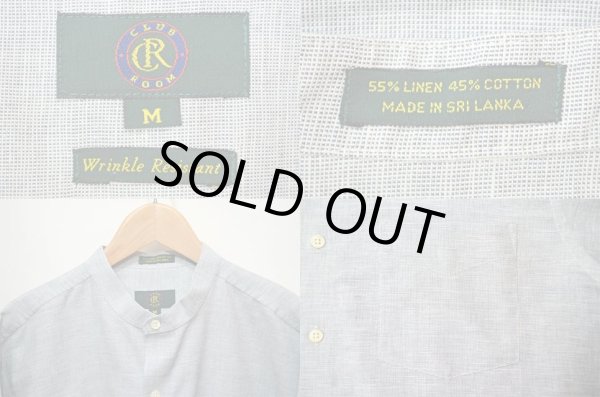 画像3: 90's CLUB ROOM コットン×リネン バンドカラーシャツ "NON WASH" (3)