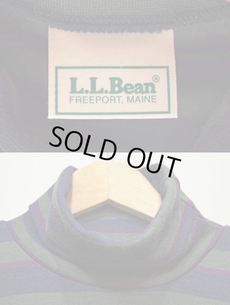 画像3: 90's  L.L.BEAN マルチボーダー柄 タートルネックカットソー (3)