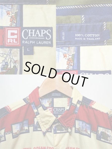 画像3: 90's CHAPS Ralph Lauren 総柄ボタンダウンシャツ (3)