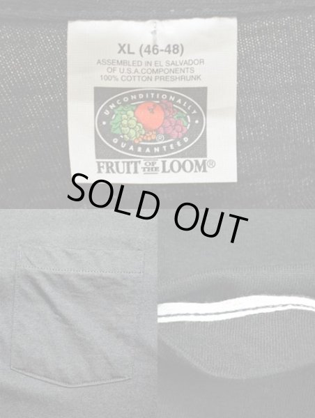 画像3: 90's Fruit of the loom ポケットTシャツ “BLACK / DEADSTOCK” (3)