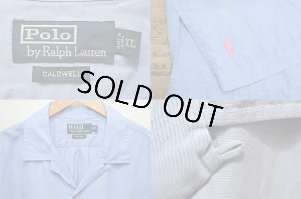 画像3: Polo Ralph Lauren S/S オープンカラーシャツ “CALDWELL / BLUE” (3)
