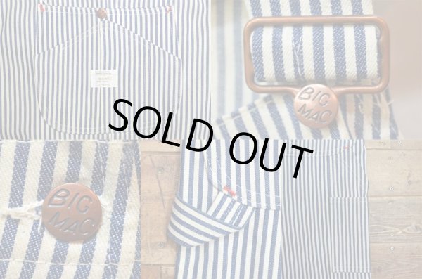 画像4: 60-70's BIGMAC ヒッコリーストライプ柄 オーバーオール “DEADSTOCK” (4)