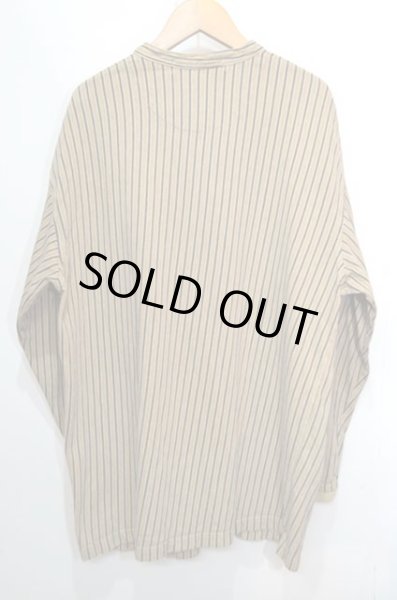 画像2: JOHN ASHFORD ストライプ柄 L/S ヘンリーネックカットソー (2)