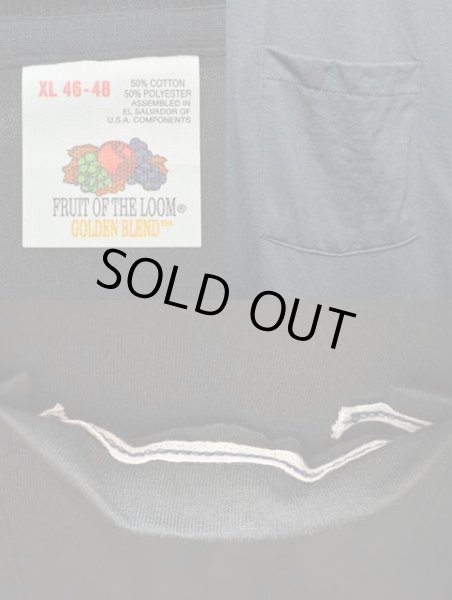 画像3: 90's Fruit of the loom ポケットTシャツ “BLACK / DEADSTOCK” (3)