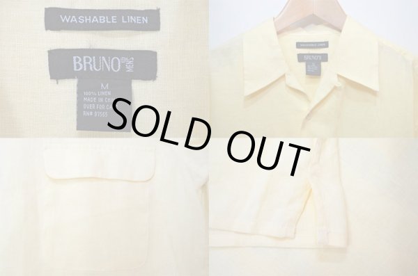 画像3: BRUNO S/S オープンカラーシャツ “YELLOW” (3)