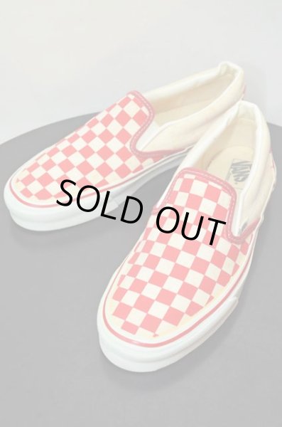 画像1: 90's VANS チェッカーフラッグ柄 Slip-on “MADE IN USA” (1)