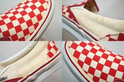 画像1: 90's VANS チェッカーフラッグ柄 Slip-on “MADE IN USA”