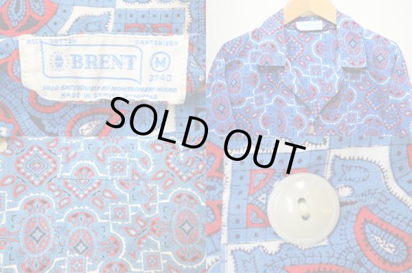 画像3: 60's BRENT 総柄 スリーピングシャツ (3)