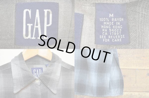 画像3: 90's OLD GAP オンブレレーヨンシャツ (3)