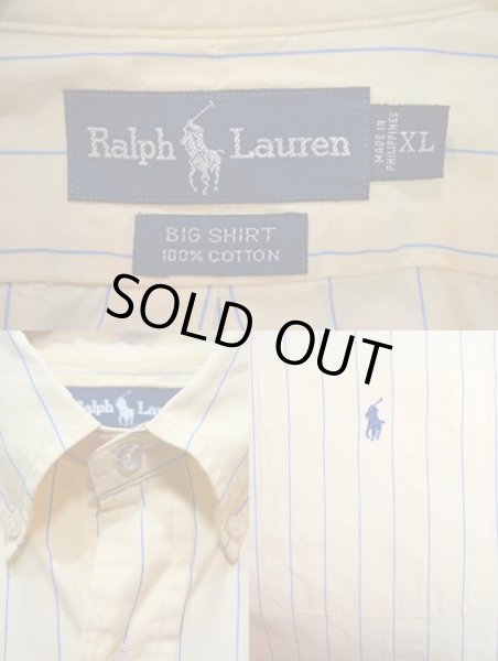 画像3: 90's Polo Ralph Lauren ストライプ柄 ボタンダウンシャツ “BIG SHIRT” (3)