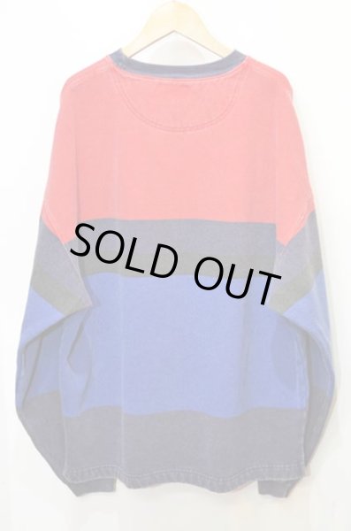 画像2: 90's OLD GAP マルチボーダー柄 L/S カットソー (2)