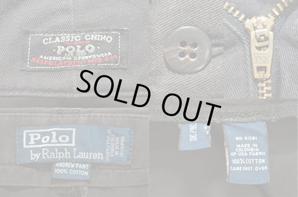 画像3: Polo Ralph Lauren 2タックチノトラウザー “BLACK” (3)