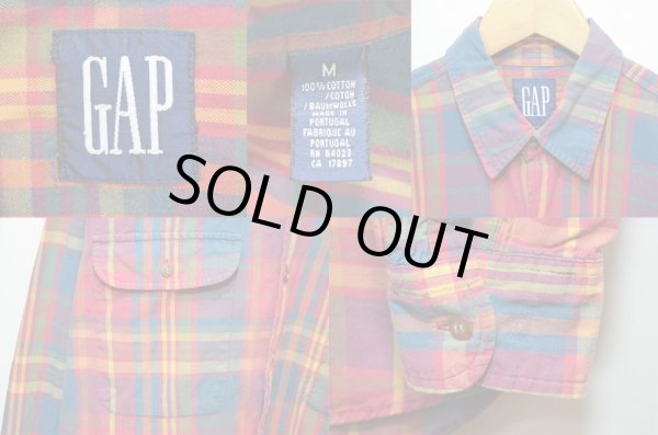 画像3: 90's OLD GAP コットンワークシャツ (3)