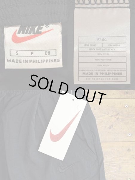 画像3: 90's NIKE ナイロンパンツ "黒×黒 / DEADSTOCK" (3)