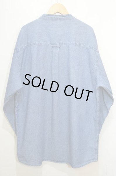 〓YONFA〓 WHITE デッドストック ボタン バンドカラー シャツ 90's OLD GAP チェック柄 ボタンダウンシャツ - used&vintage