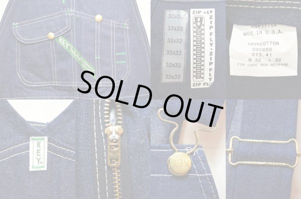 画像3: 80's KEY IMPERIAL デニムオーバーオール “MADE IN USA / DEADSTOCK” (3)