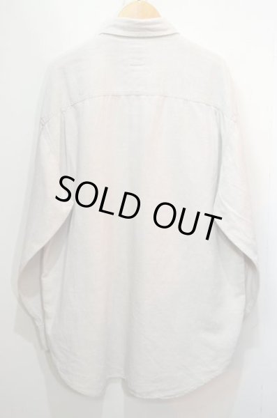 画像2: 90's OLD GAP コットンリネン ボタンダウンシャツ (2)