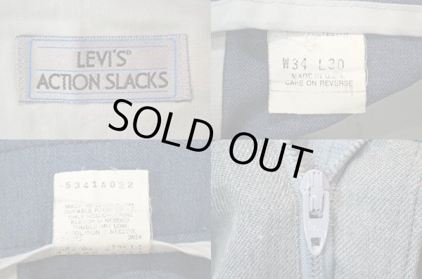 画像3: 90's Levi's ACTION SLACKS “HEATHER BLUE / MADE IN USA” (3)