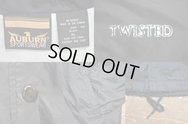 画像3: 90's AUBURN ナイロンコーチジャケット “BLACK” (3)