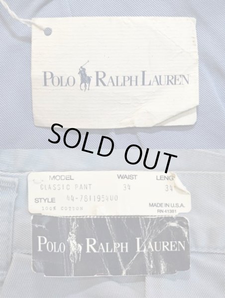 画像3: 90's Polo Ralph Lauren 2タック チノトラウザー “DEADSTOCK / MADE IN USA” (3)
