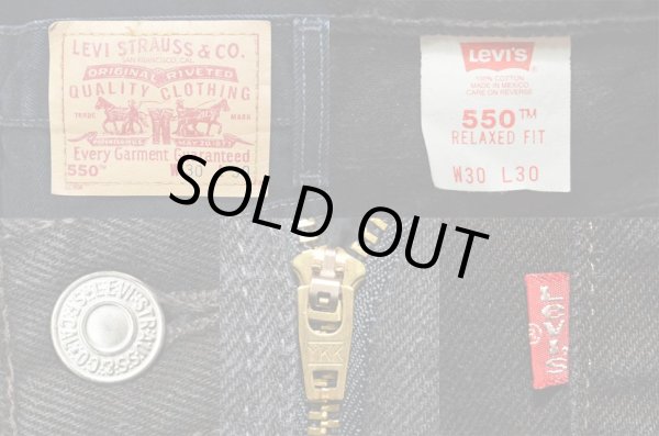 画像3: 90's Levi's 550 ブラックデニムパンツ (3)