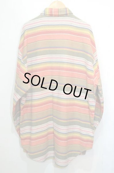 画像2: 90's OLD GAP ネイティブボーダー柄 ワークシャツ (2)