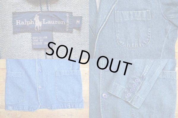 画像3: 90's Polo Ralph Lauren デニムテーラードジャケット (3)