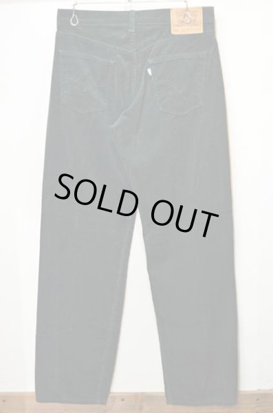 画像2: 90's Levi's 565 太畝コーデュロイパンツ “DARK GREEN” (2)