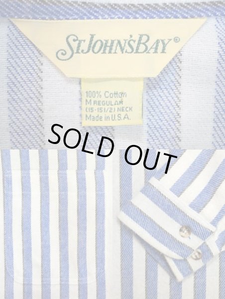 画像3: 90's St John's Bay マルチストライプ柄 ネルシャツ “MADE IN USA” (3)