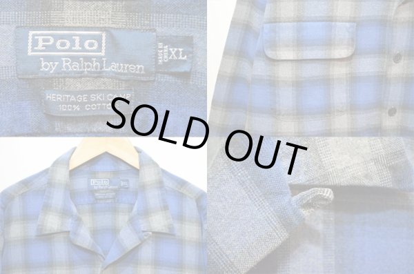 画像3: 90's Polo Ralph Lauren オープンカラーシャツ (3)