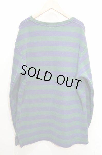 画像2: 90's Polo Ralph Lauren ポケット付き L/S ボーダーカットソー (2)