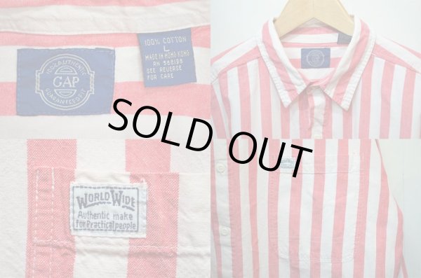 画像3: 90's OLD GAP ストライプ柄 シャンブレーシャツ (3)