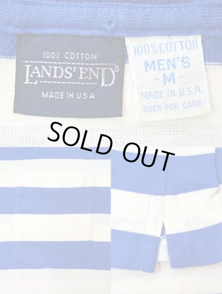 画像3: 90's LANDS' END ボーダー柄 L/S カットソー "MADE IN USA" (3)