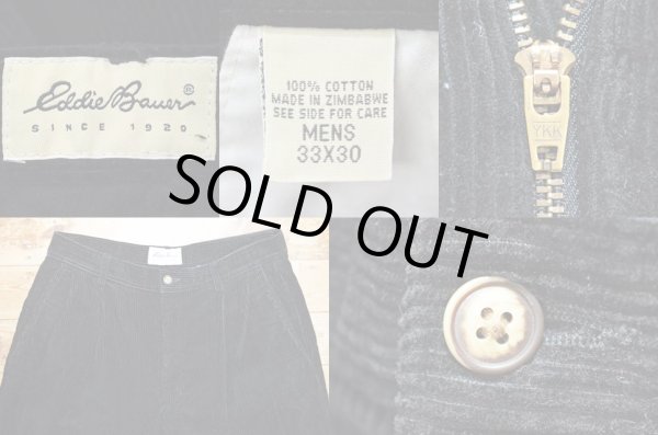 画像3: 90-00's Eddie Bauer 太畝コーデュロイパンツ “BLACK” (3)