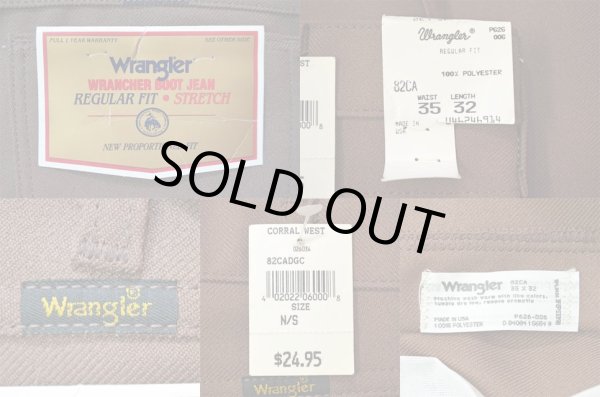 画像3: 90's Wrangler WRANCHER BOOT JEANS “DEADSTOCK / BROWN” (3)