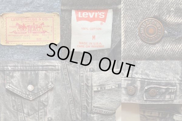 画像3: 90's Levi's 70507-0253 ブラックデニムジャケット "MADE IN USA / ケミカルウォッシュ" (3)