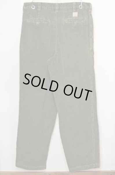 画像2: 90's ABERCROMBIE & FITCH 太畝コーデュロイパンツ “OLIVE” (2)