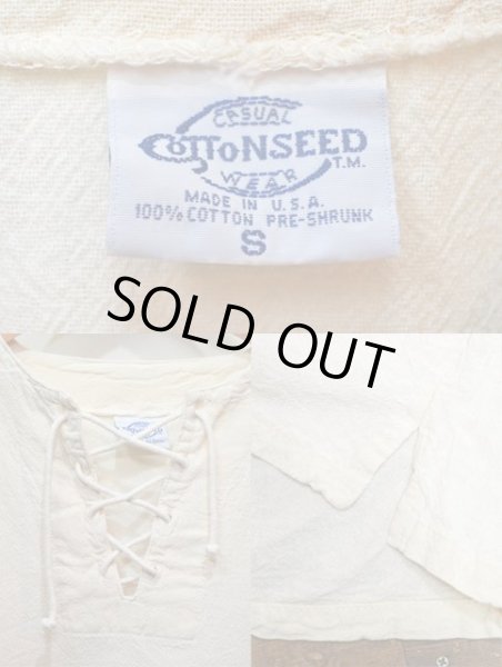 画像3: 90's COTTON SEED レースアッププルオーバーシャツ “MADE IN USA” (3)