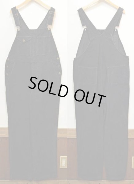 画像2: L.L.Bean コーデュロイオーバーオール "BLACK" (2)