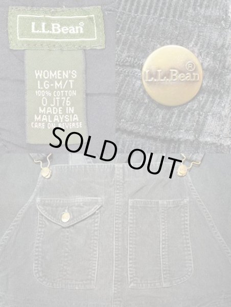 画像3: L.L.Bean コーデュロイオーバーオール "BLACK" (3)